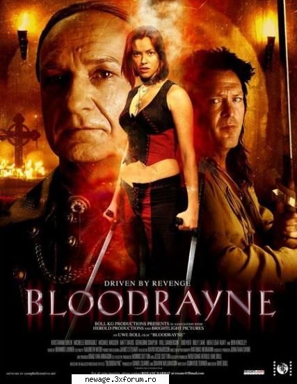 in eighteenth century romania, rayne, a dhampir prone to fits of blind blood... 
un film cica din